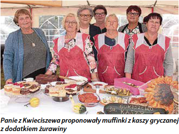 Panie z Kwieciszewa proponowały muffinki z kaszy gryczanej z dodatkiem żurawiny